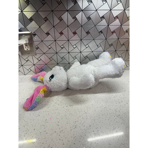 Build A Bear Sweet Stripes Bunny Rabbit Plush Rainbow Easter BAB Stuffed Animal - Picture 2 of 11